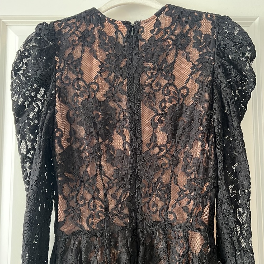 Michael Kors Lace Puff Sleeve Dress - Picture 7 of 8